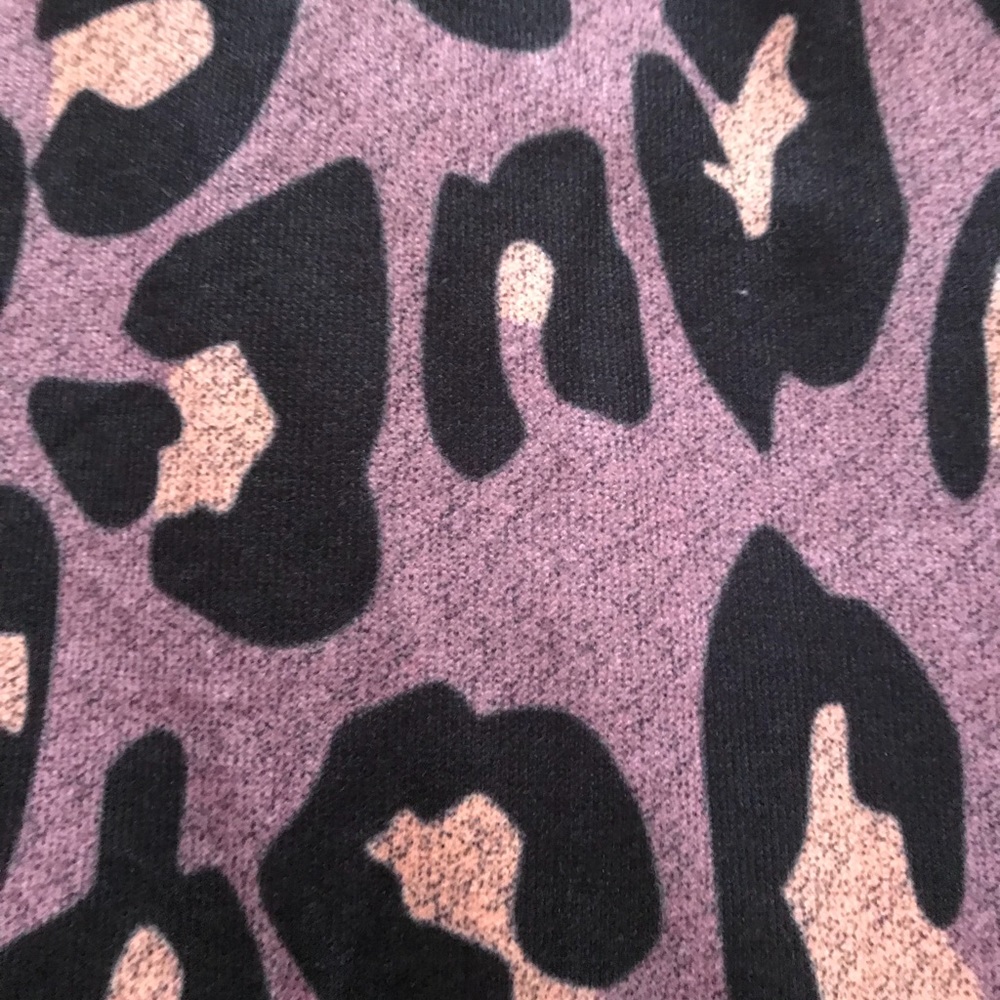 Purple leopard twisted back top.